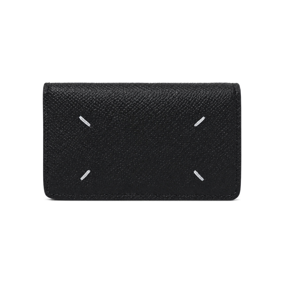 Maison Margiela Black Leather Card Holder Wallet