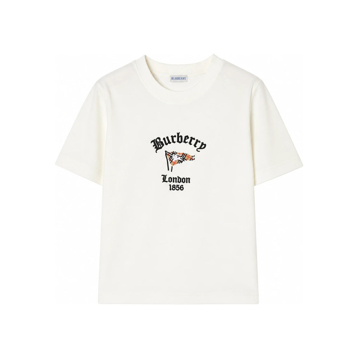 BURBERRY Short Sleeve T-Shirt Women’s Cotton Crewneck White