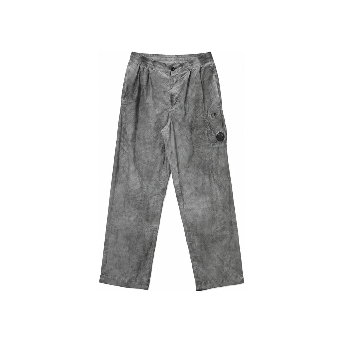 CP Company Crinkle Flat Nylon Loose Fit Cargo Pants Recolor Black