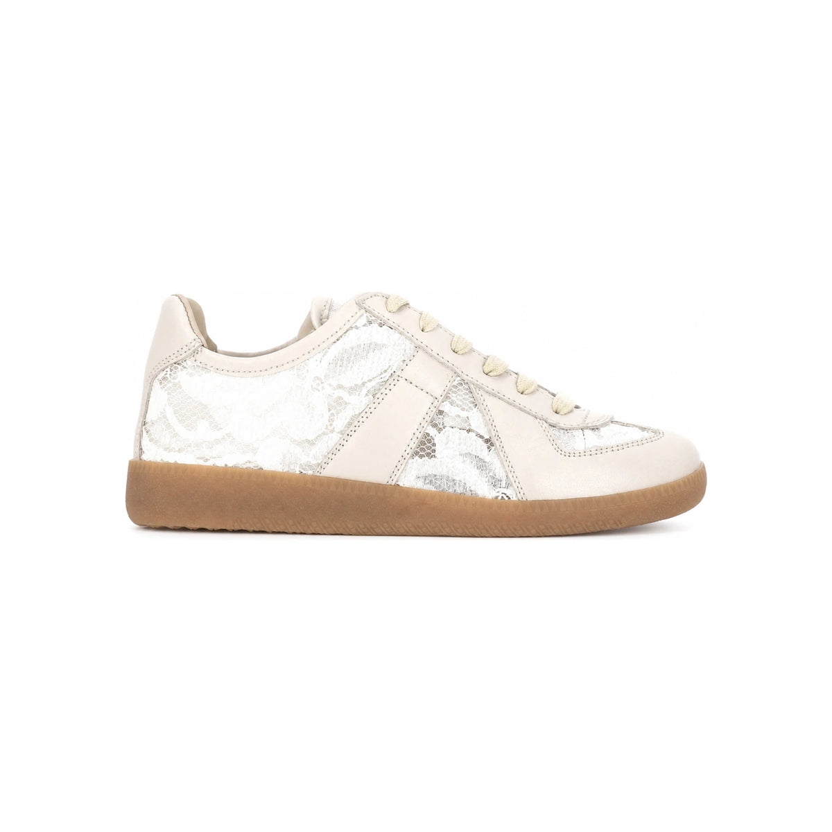 Maison Margiela White Leather Low-Top Sneakers