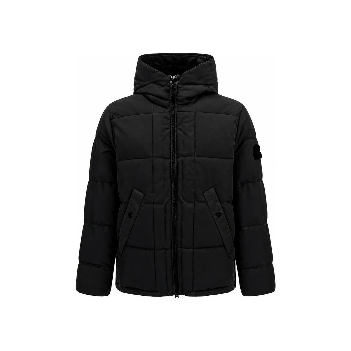 STONE ISLAND Black Down Puffer Jacket Men