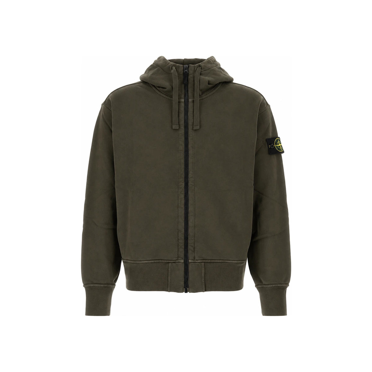 STONE ISLAND Organic Cotton Fleece Zip-Up Hoodie for Women 6100009 S0051 V0