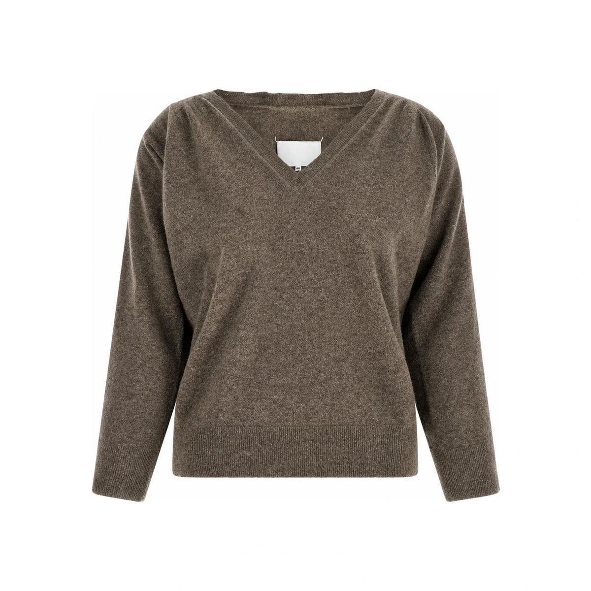 Maison Margiela V-Neck Knit Sweater Black Wool