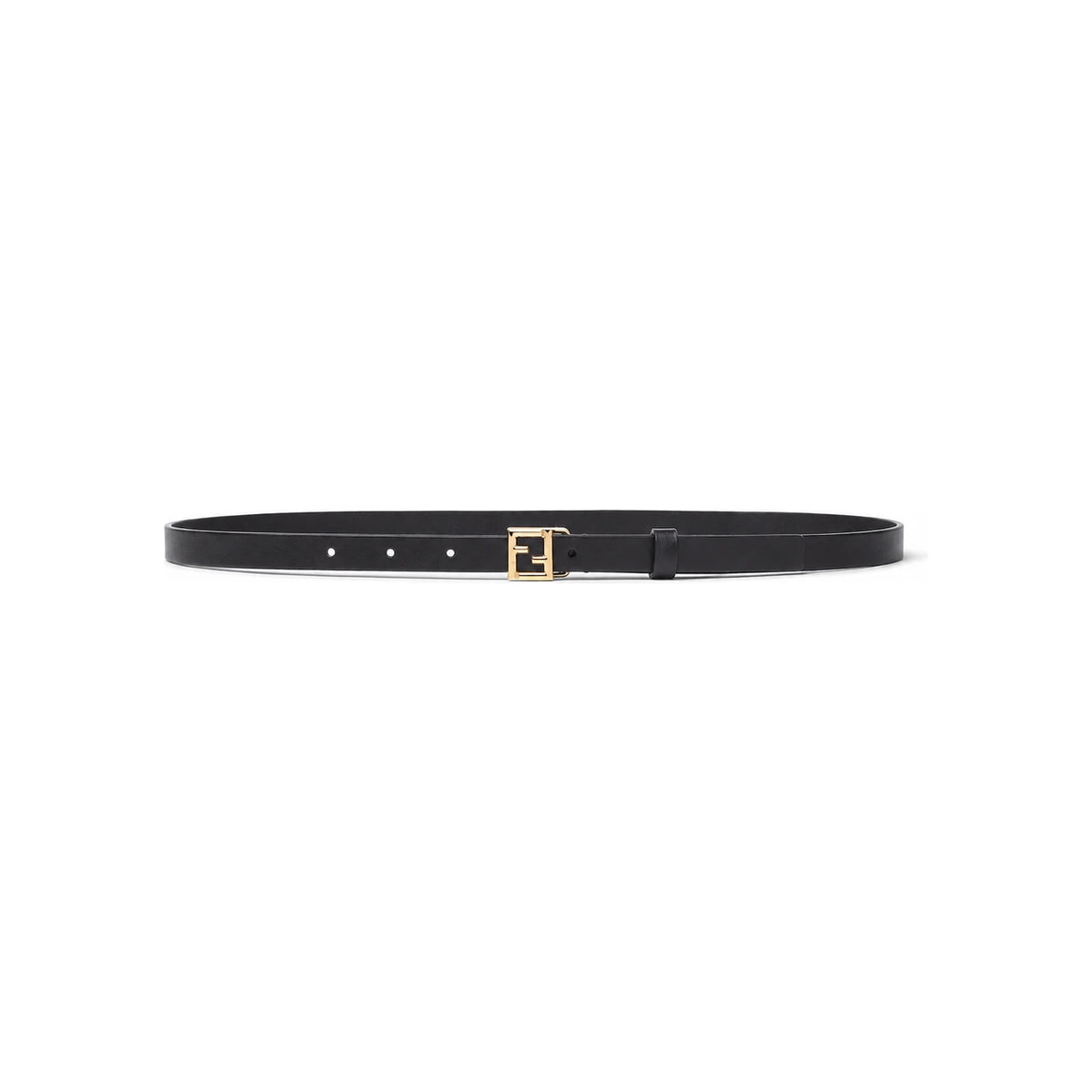 FENDI Regular Black Leather Belt