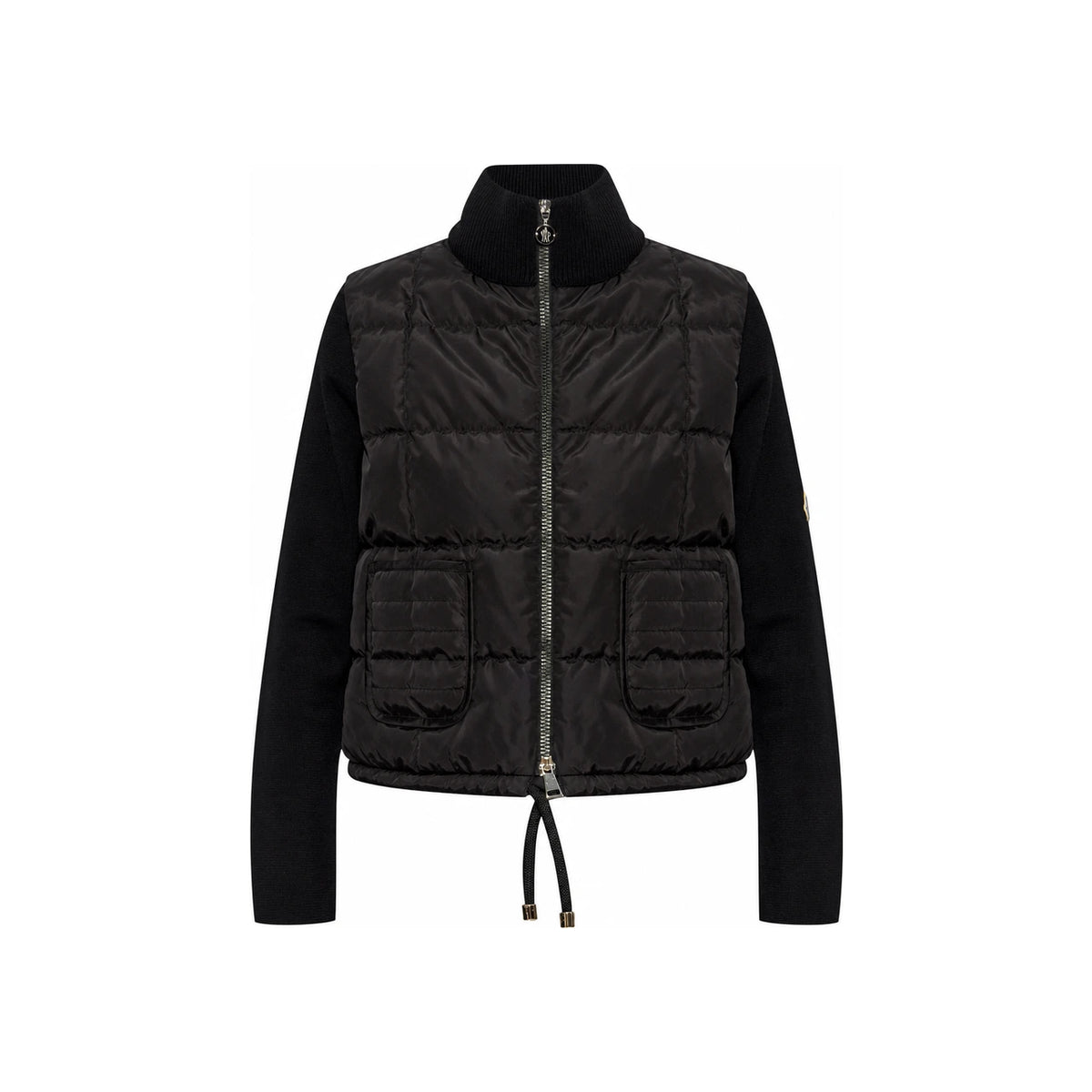 Moncler Black Nylon Bomber Down Jacket