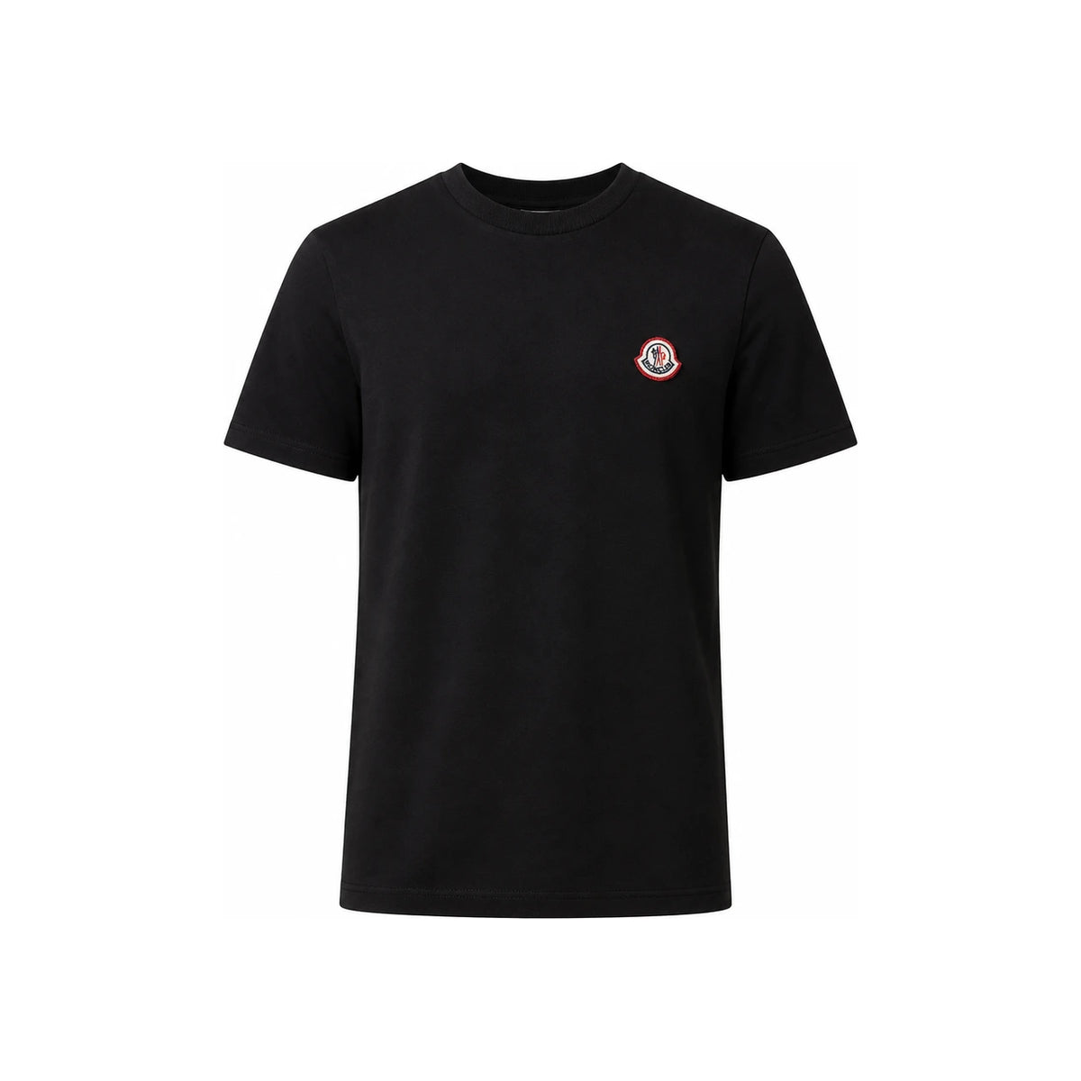 Moncler Black Cotton Short Sleeve T-Shirt for Men