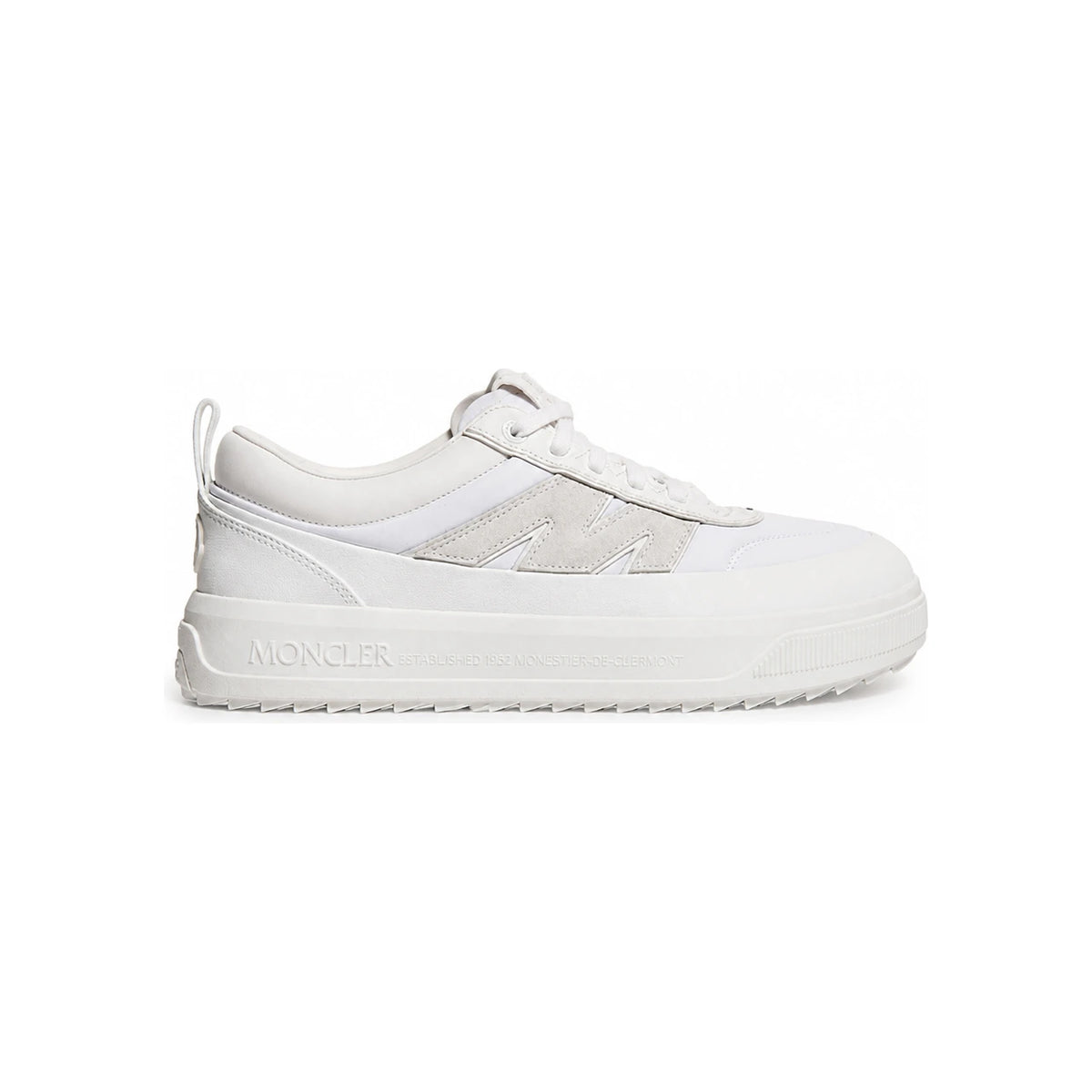 Moncler Altiv Nubuck Suede Low-Top Sneakers White