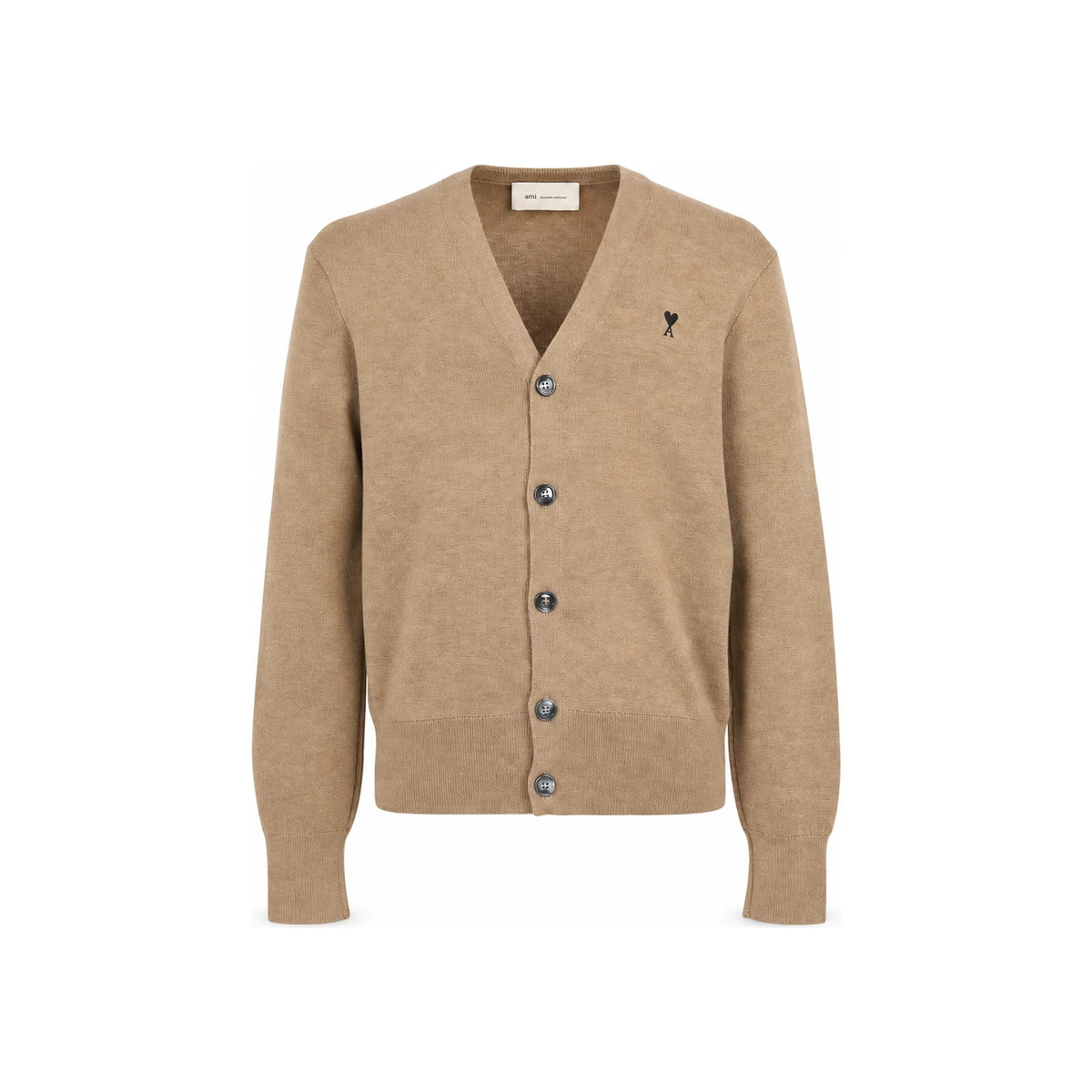AMI Merino Wool Men’s Cardigan Black