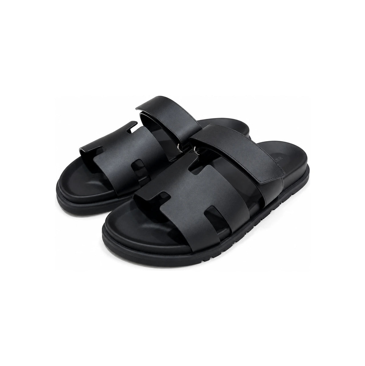 HERMES Men’s Chypre Classic Black Sandal