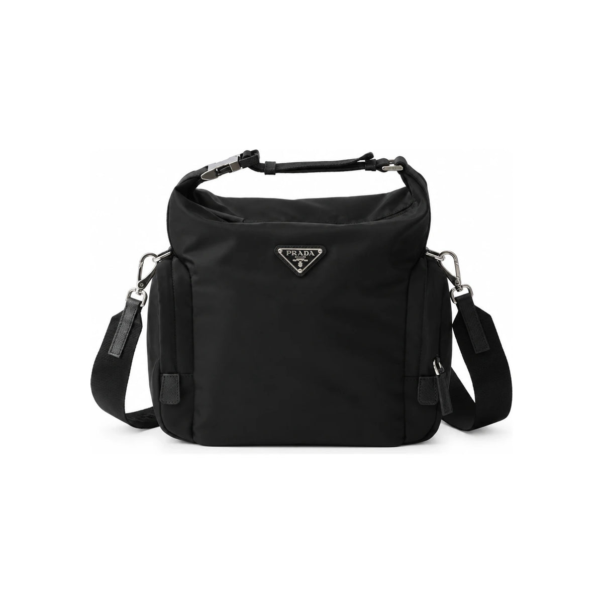 PRADA Black Leather Crossbody Bag