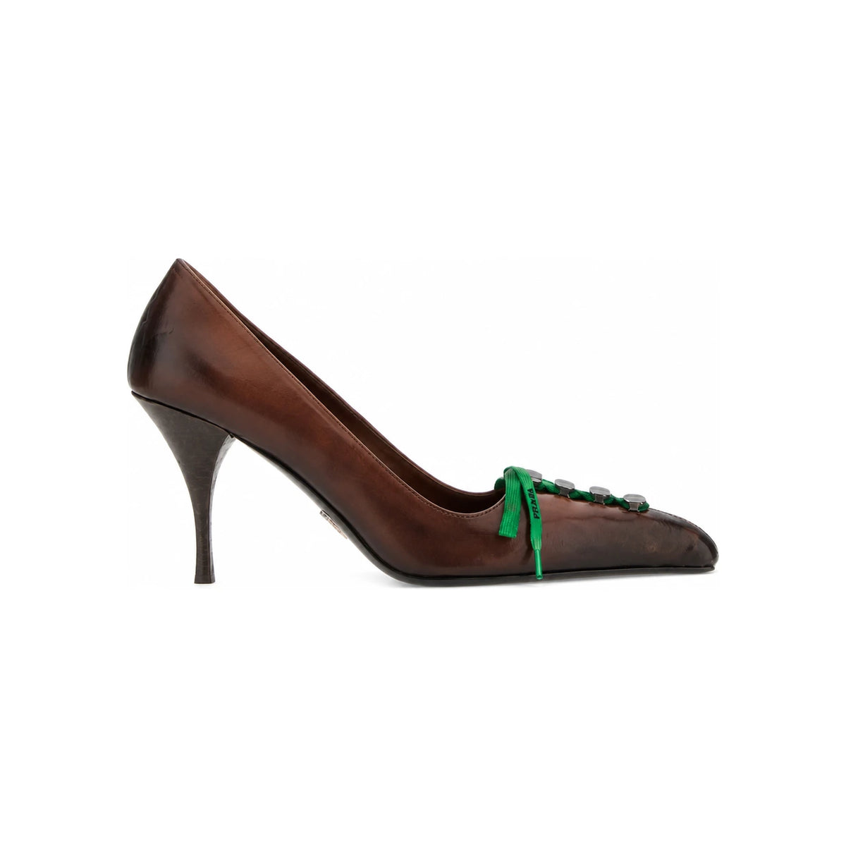 PRADA Patent Leather Mary Jane Pumps Black Women’s Heels