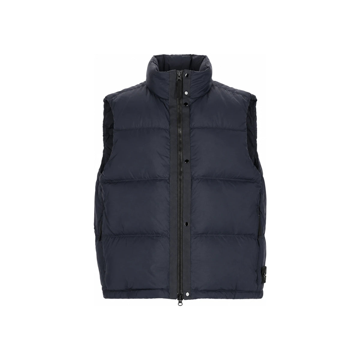 STONE ISLAND Down Vest Black Nylon Puffer Gilet for Men