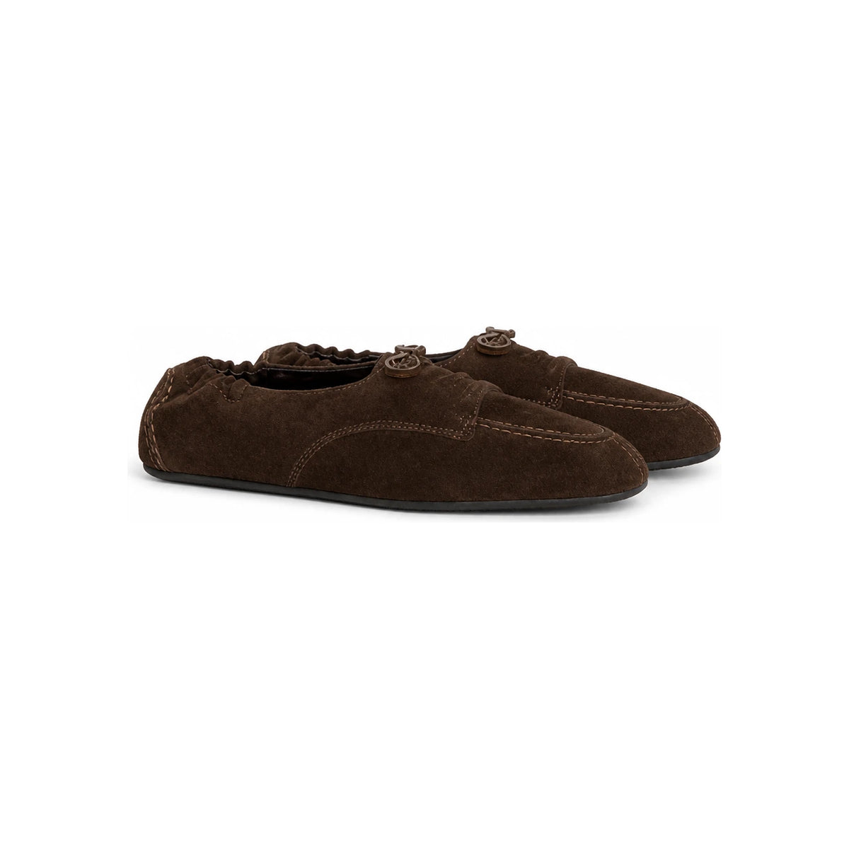 CELINE Black Leather Penny Loafers Men