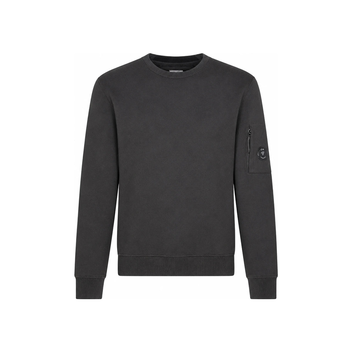 CP Company Diagonal Raised Fleece Lens Sweatshirt Raven Unisex