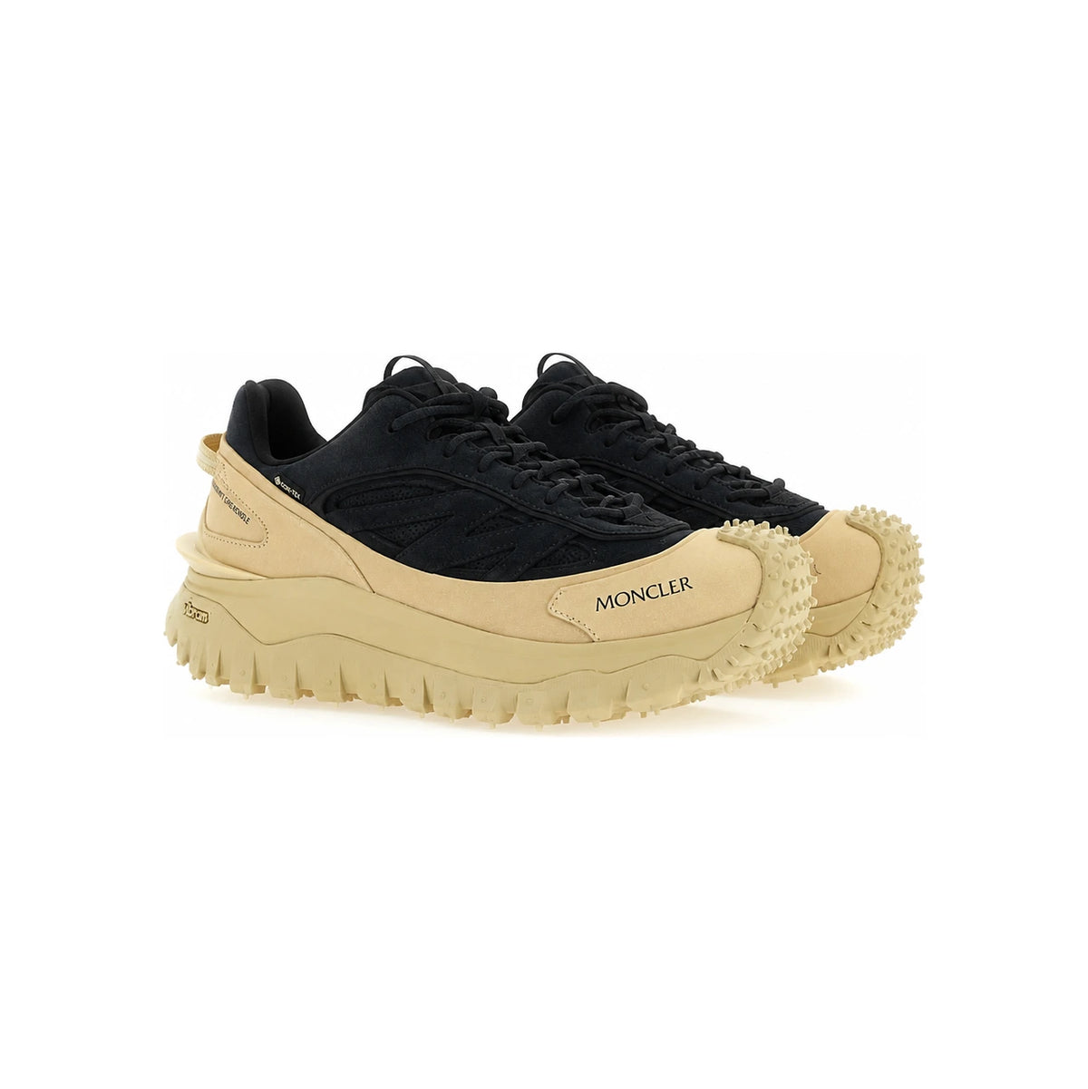 Moncler Leather Low-Top Sneakers Navy Men’s