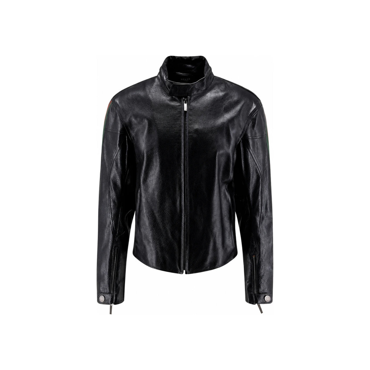 GUCCI Black Wool Blend Zip-Up Jacket