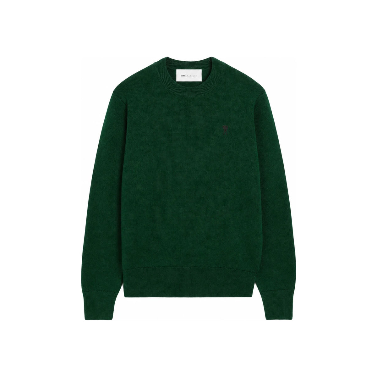 AMI Heart Logo Wool Crewneck Sweater