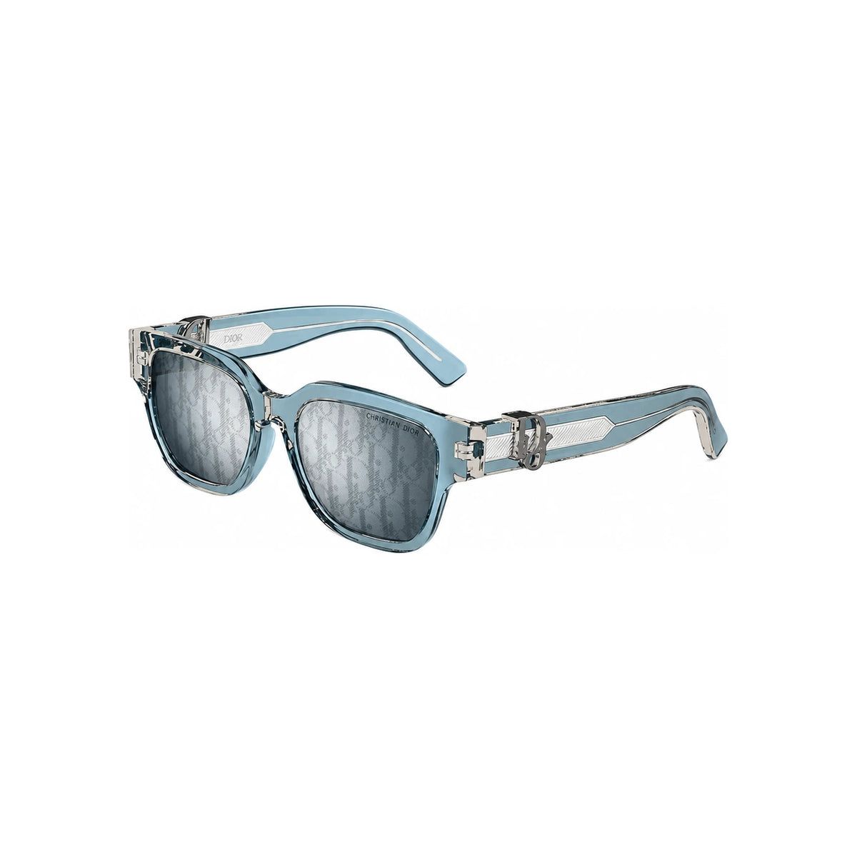 DIOR Oblique S1F Transparent Blue Square Sunglasses DOBLS1FXT 30B8