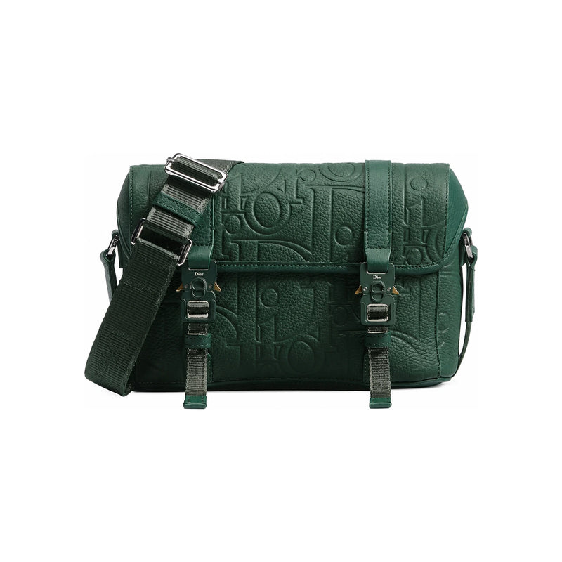 DIOR Deep Green Gravity Leather Hit the Road Flap Messenger Bag 1HTPO333LLDH620