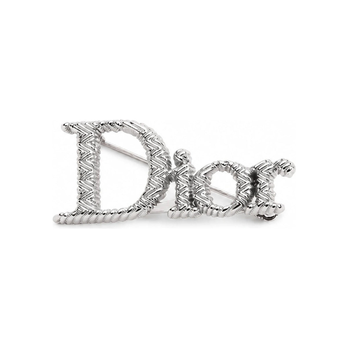 DIOR Guilloché Brooch Silver-Finish Brass Hair Band V1824HOMMT D000