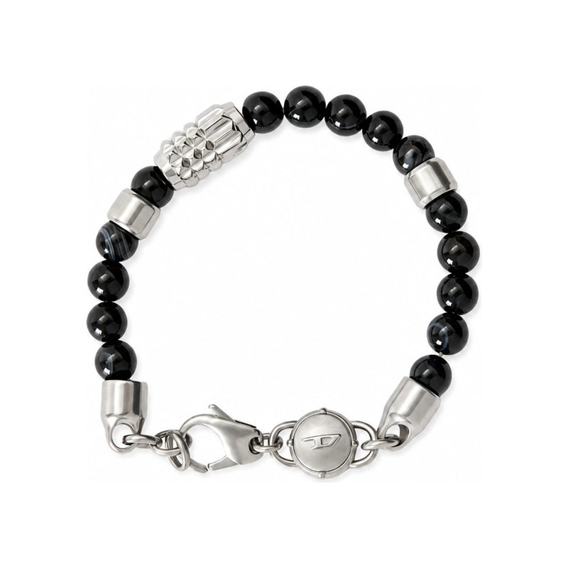 DIESEL Logo Bead Bracelet Unisex