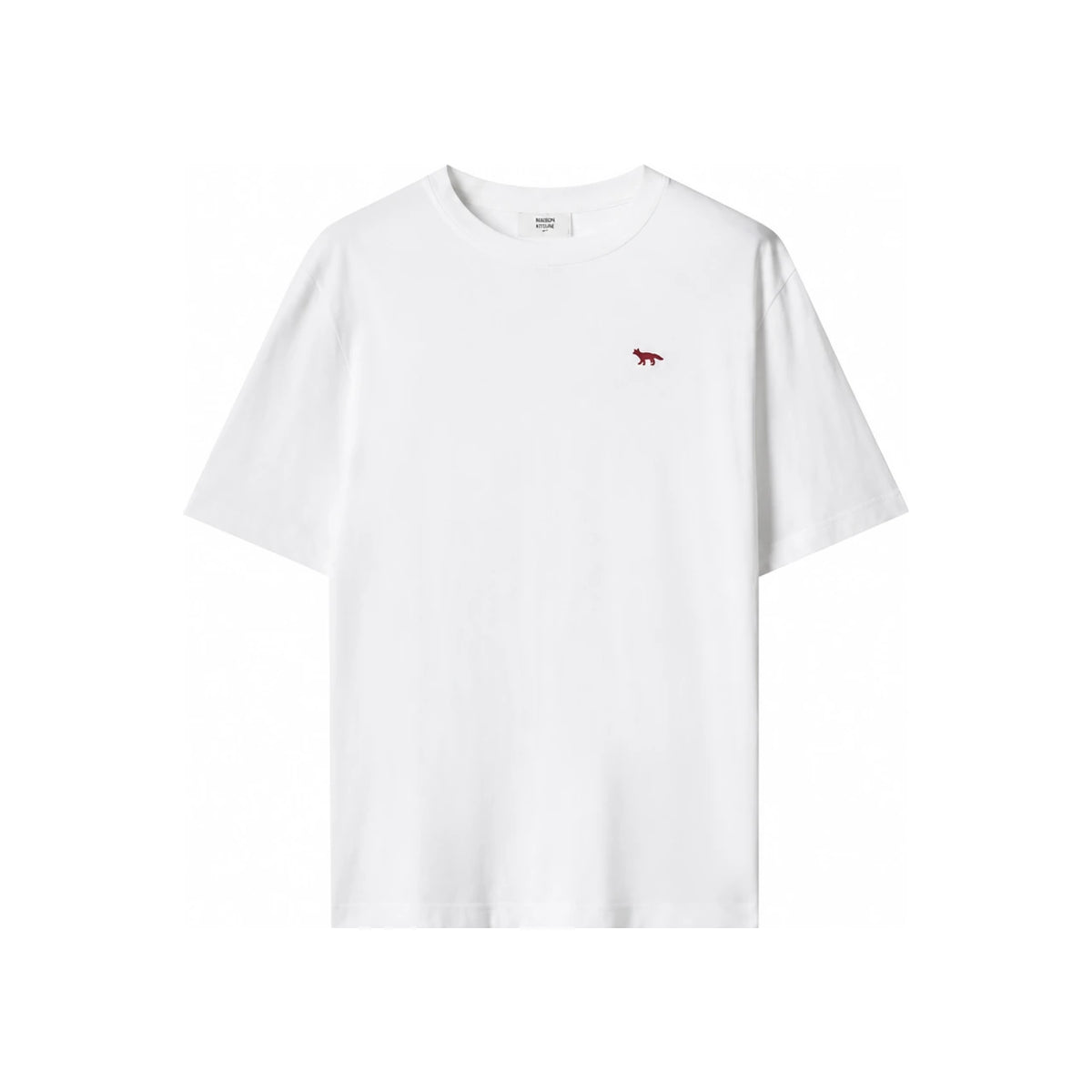 Maison Kitsune Short Sleeve Cotton T-Shirt White Men’s
