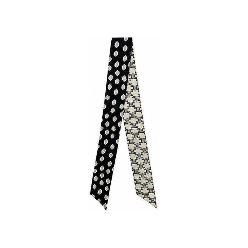 CELINE Triomphe Logo Lavalliere Silk Scarf