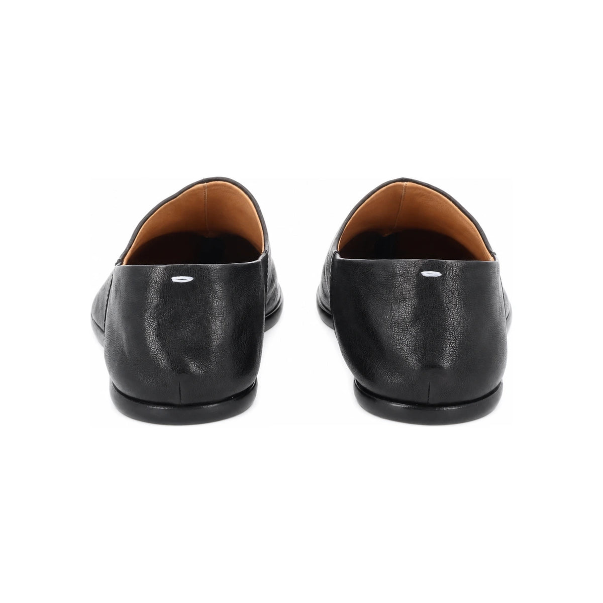 Maison Margiela Black Leather Slip-On Loafers for Men