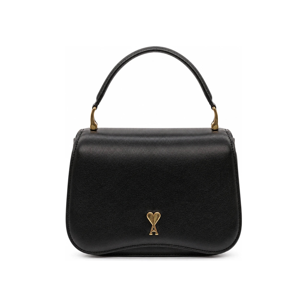 AMI Heart Logo Canvas Tote Bag Black