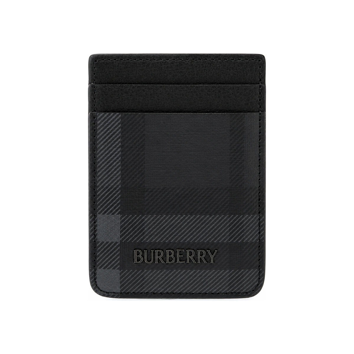 BURBERRY Check Pattern Magnetic Card Holder Wallet 8127980 C3331