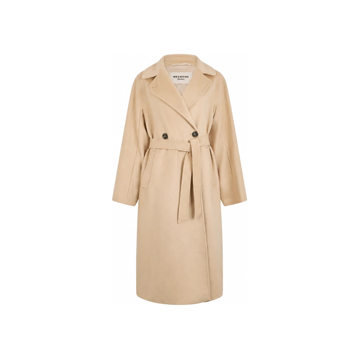 Max Mara Regina Virgin Wool Coat Mandorla Beige