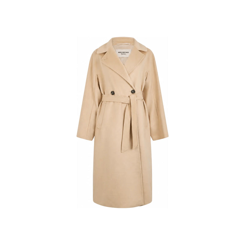 Max Mara Regina Virgin Wool Coat Mandorla Beige