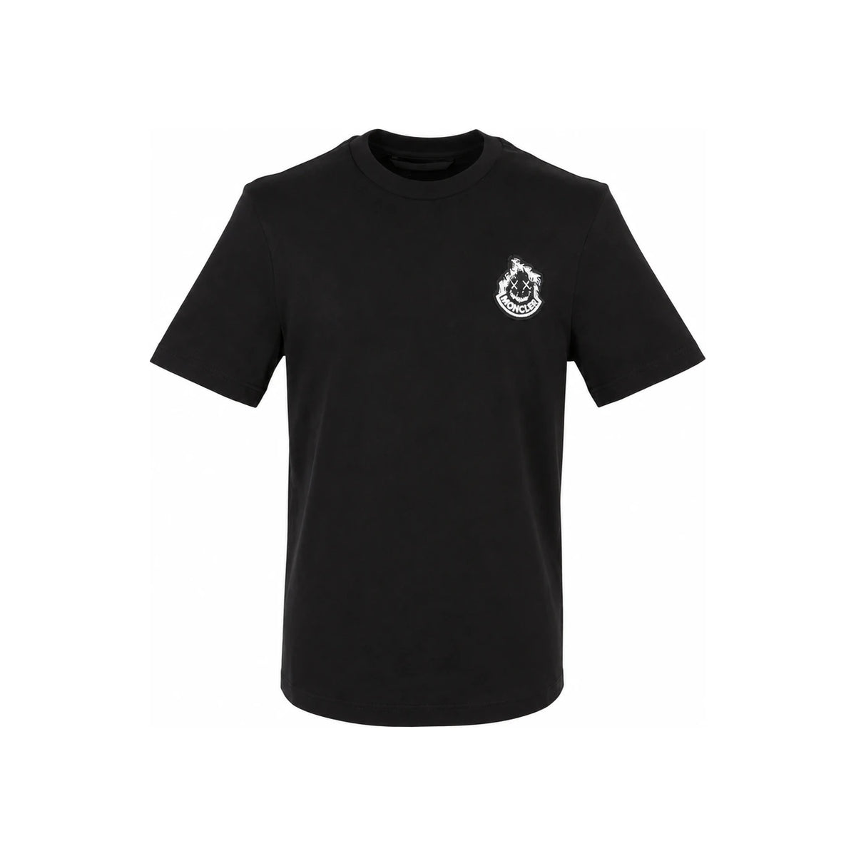 Moncler Men’s Short Sleeve T-Shirt Black Cotton Tee