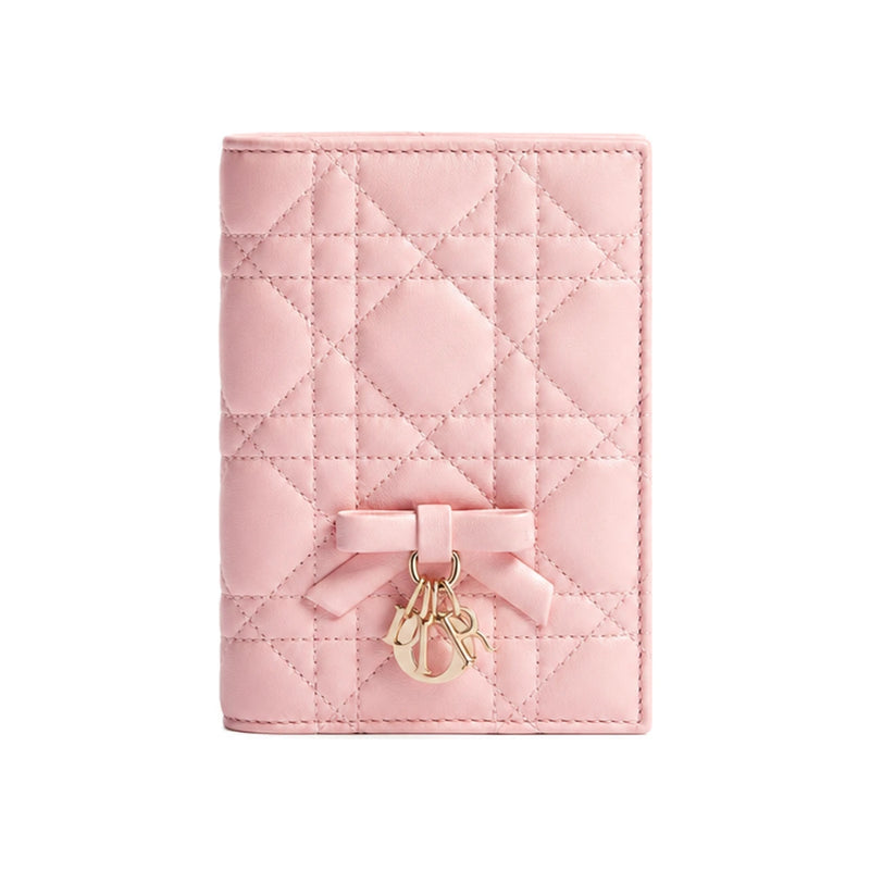 DIOR Lady Dior Passport Cover Supir Pink Cannage Lambskin Crossbo S2626OUQA M19N