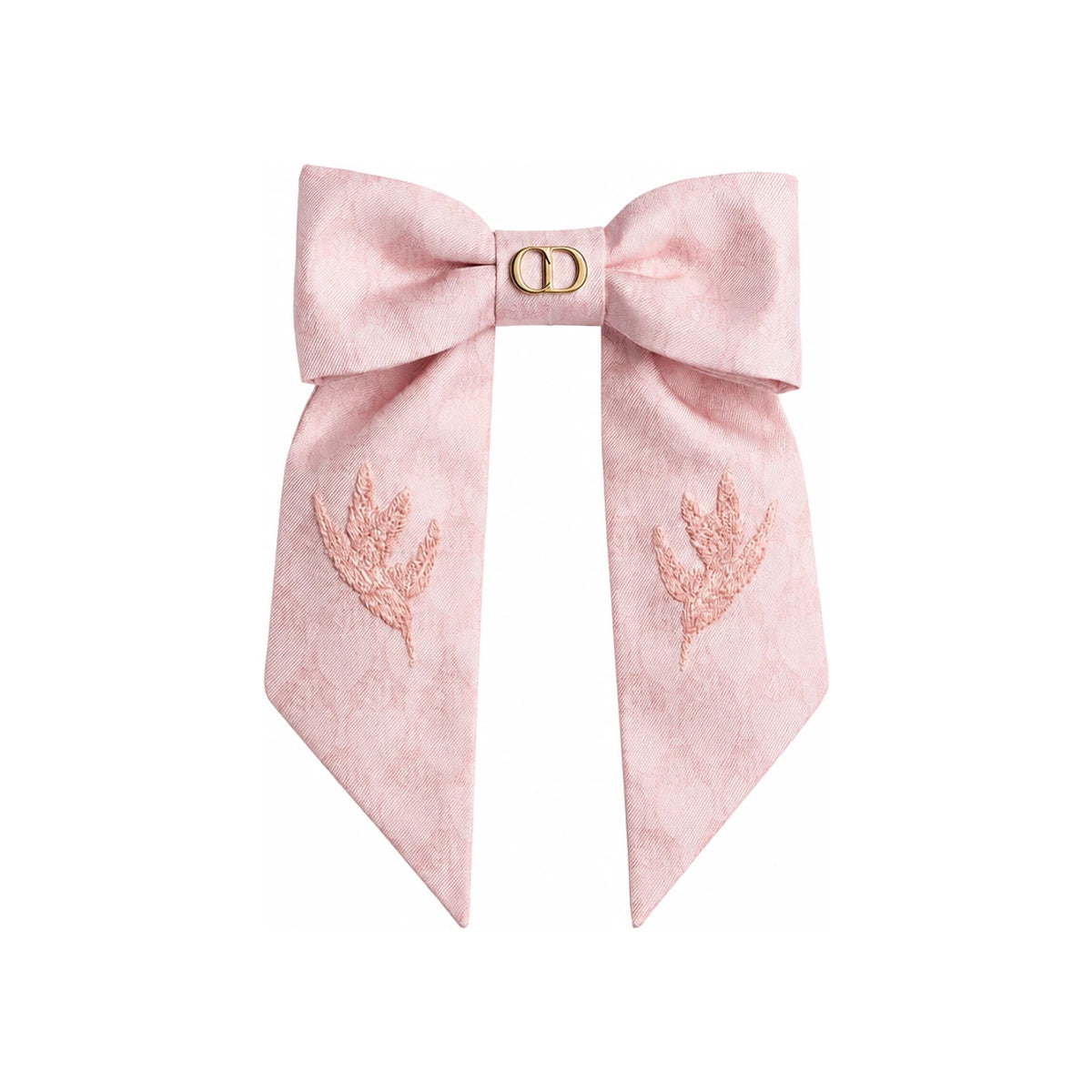 DIOR Pink Silk Twill Twist Bow Large Keyring CPA00314ETJC C408