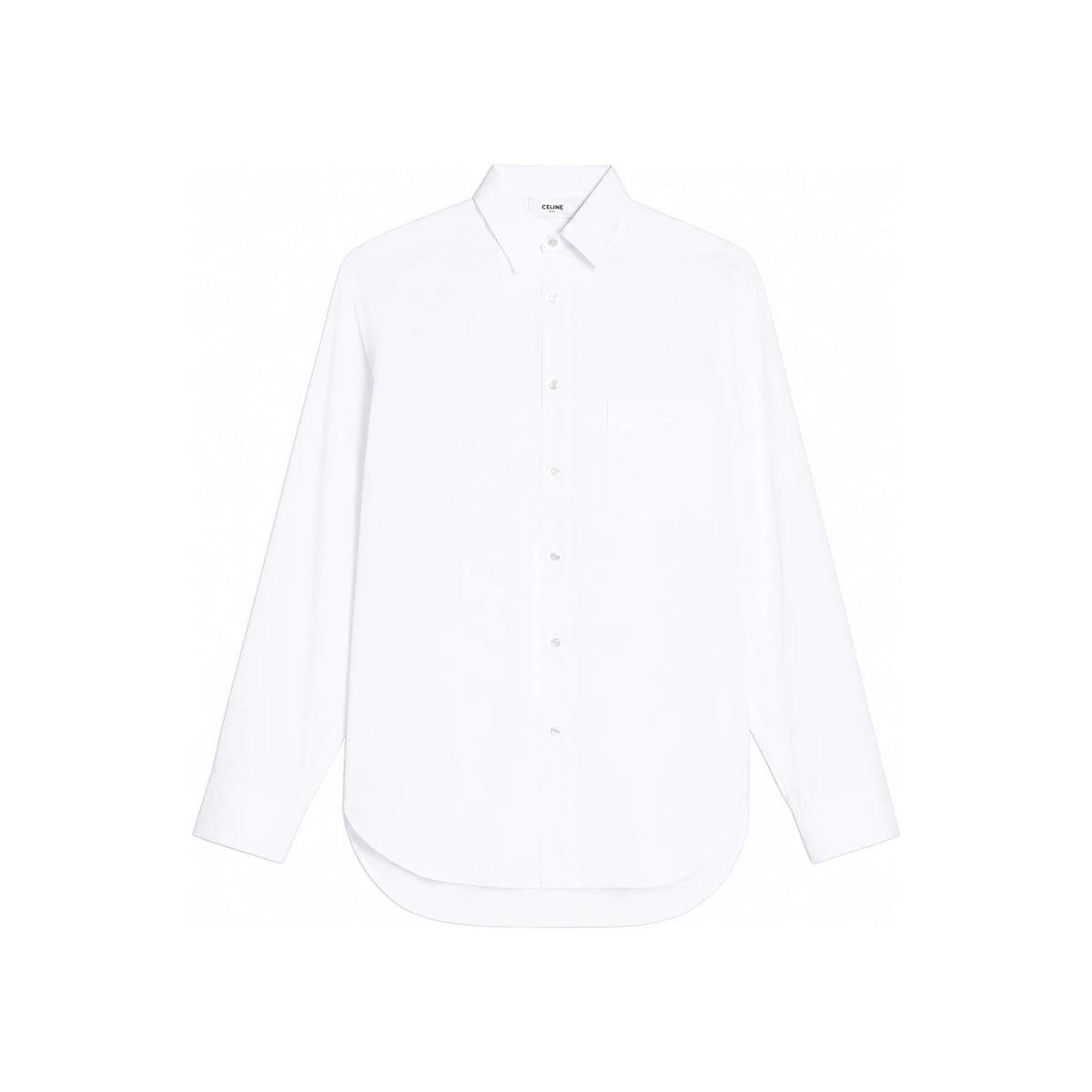 CELINE Cotton Poplin Large Shirt White Long Sleeve Shirt RC0LX0T01 01BC