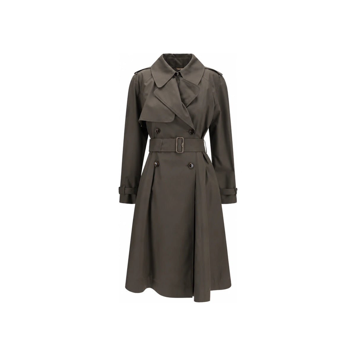 BURBERRY Beige Cotton Gabardine Double-Breasted Trench Coat