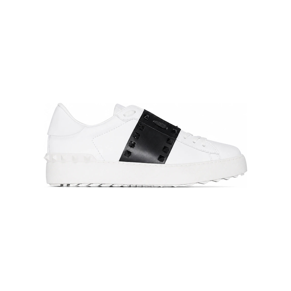 VALENTINO Women’s Black Hidden Open Leather Low-Top Sneakers