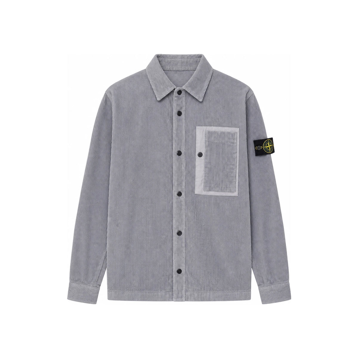 STONE ISLAND Long Sleeve Shirt Men’s Cotton Cas 1200016 S0212 V0049 ASH GREY DOM