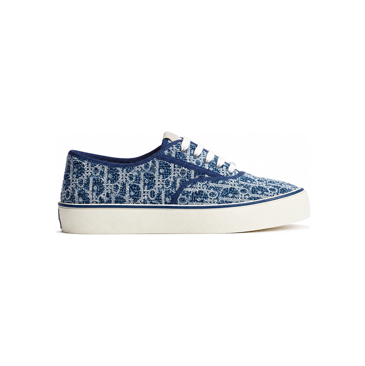 DIOR Blue Sponge-Effect Oblique Denim Low-Top Sneakers 3SN348ADQH517