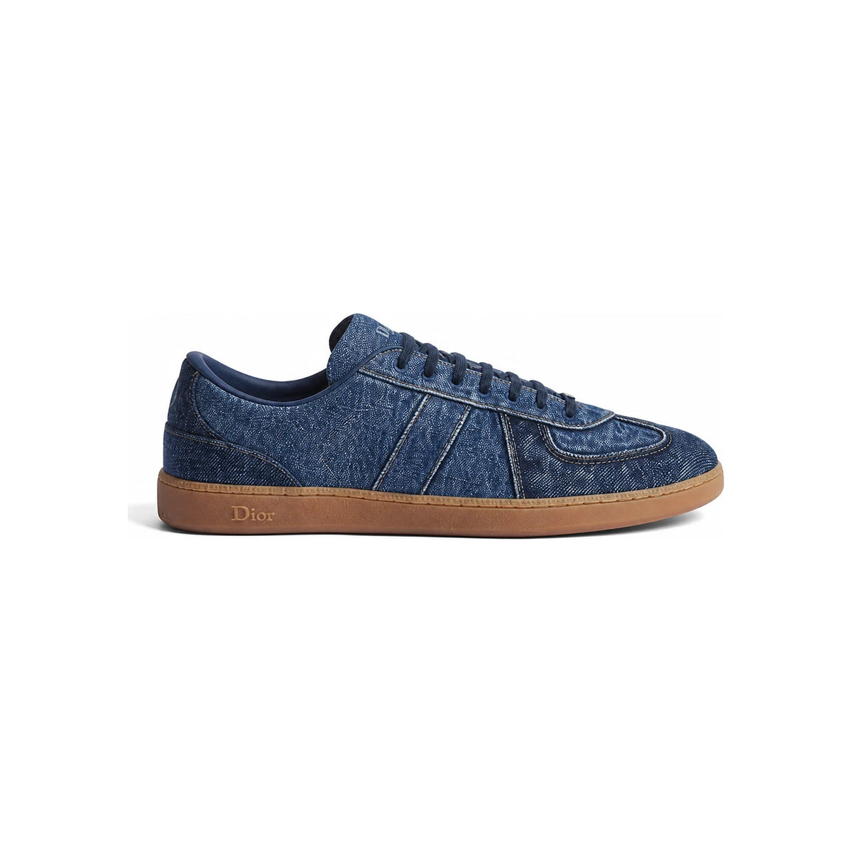 DIOR Blue Stonewashed Denim Low Top Sneakers 3SN356ABY H500