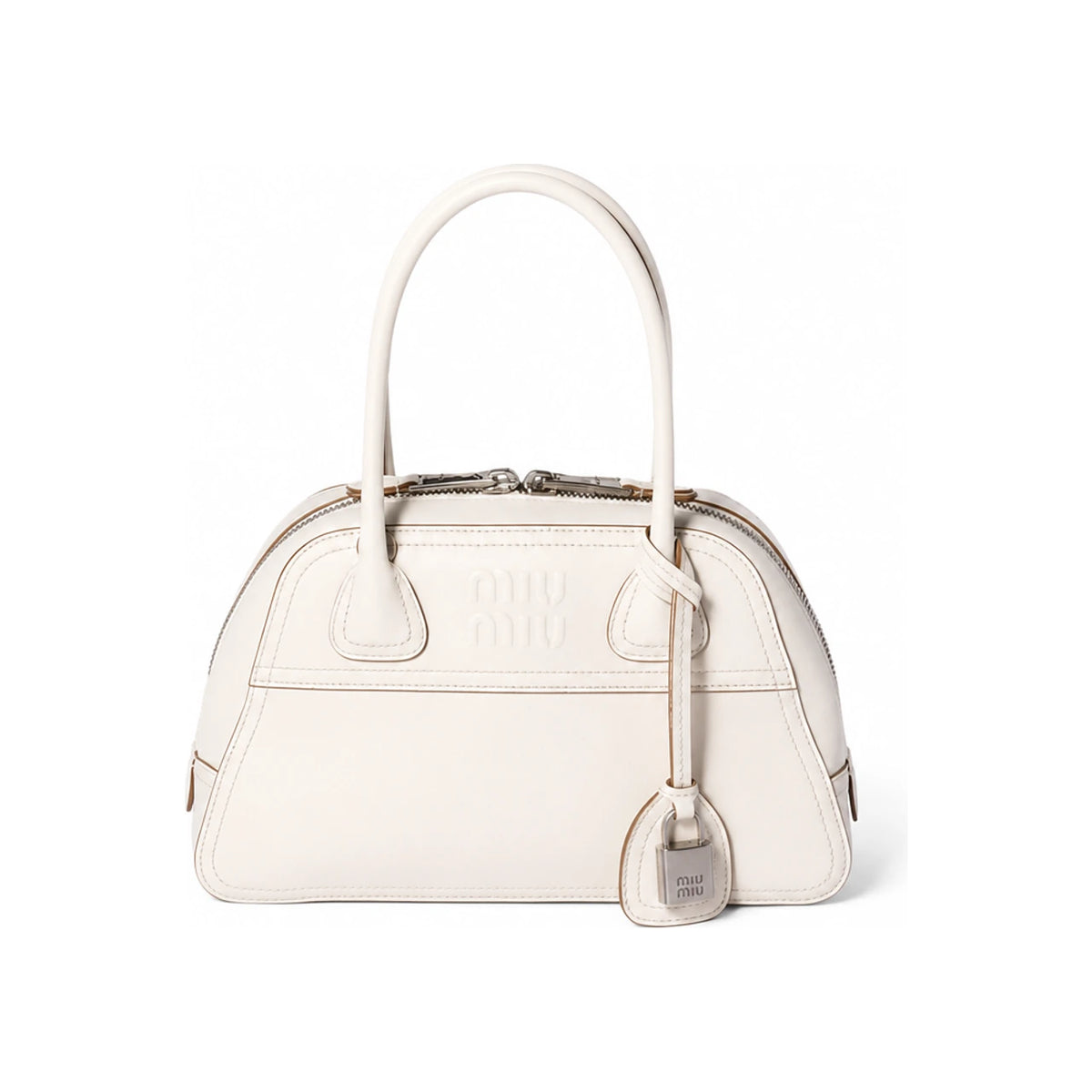 Miu Miu Matelassé Nappa Leather Shoulder Bag Brown 5BB200 2BBL F0K74