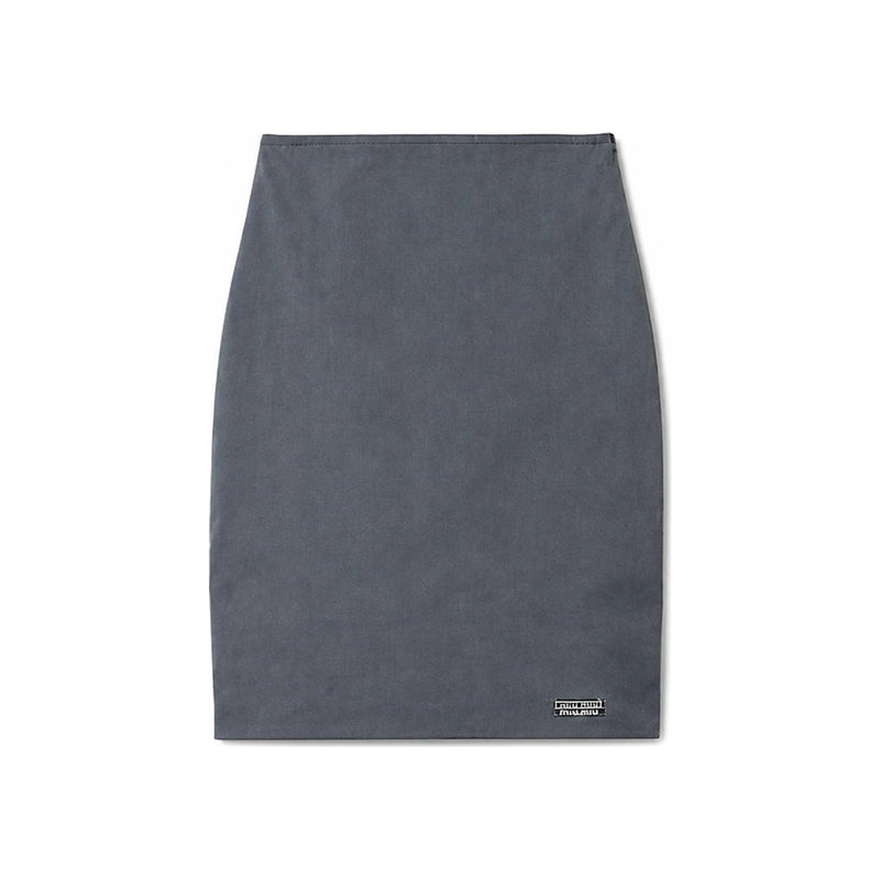 Miu Miu Stretch Poplin Midi Skirt MG2776 6472 F0D65