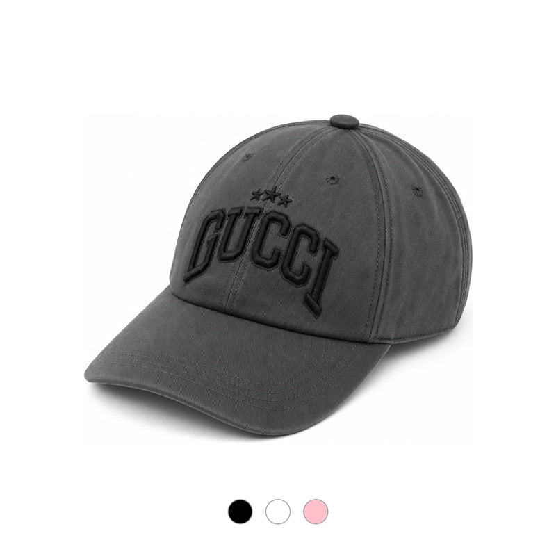 GUCCI Embroidered Cotton Baseball Cap Hat 817455