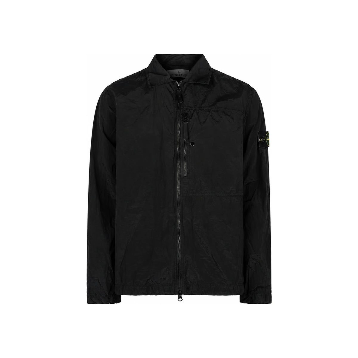 STONE ISLAND Nylon Metal Econyl Overshirt Long Sleeve Shirt Black