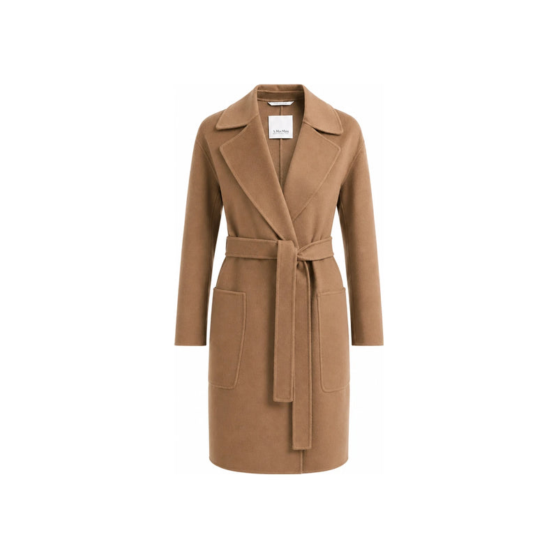 Max Mara Belted Wool Coat Camel 262901 6081 045