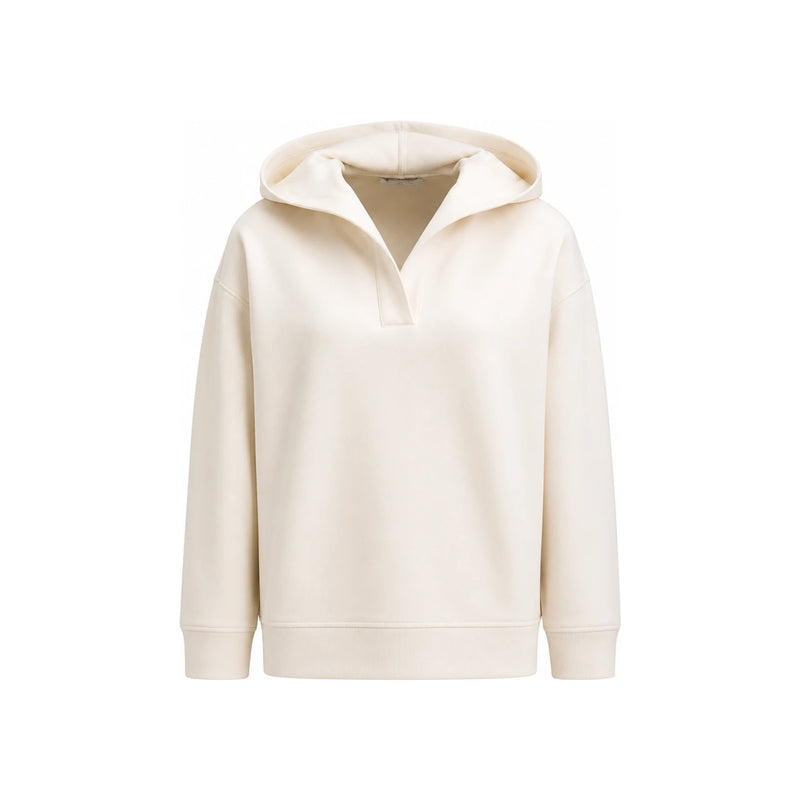 Max Mara Logo Embroidered Hoodie Natural Women’s Pullover Top 262992 6031 003