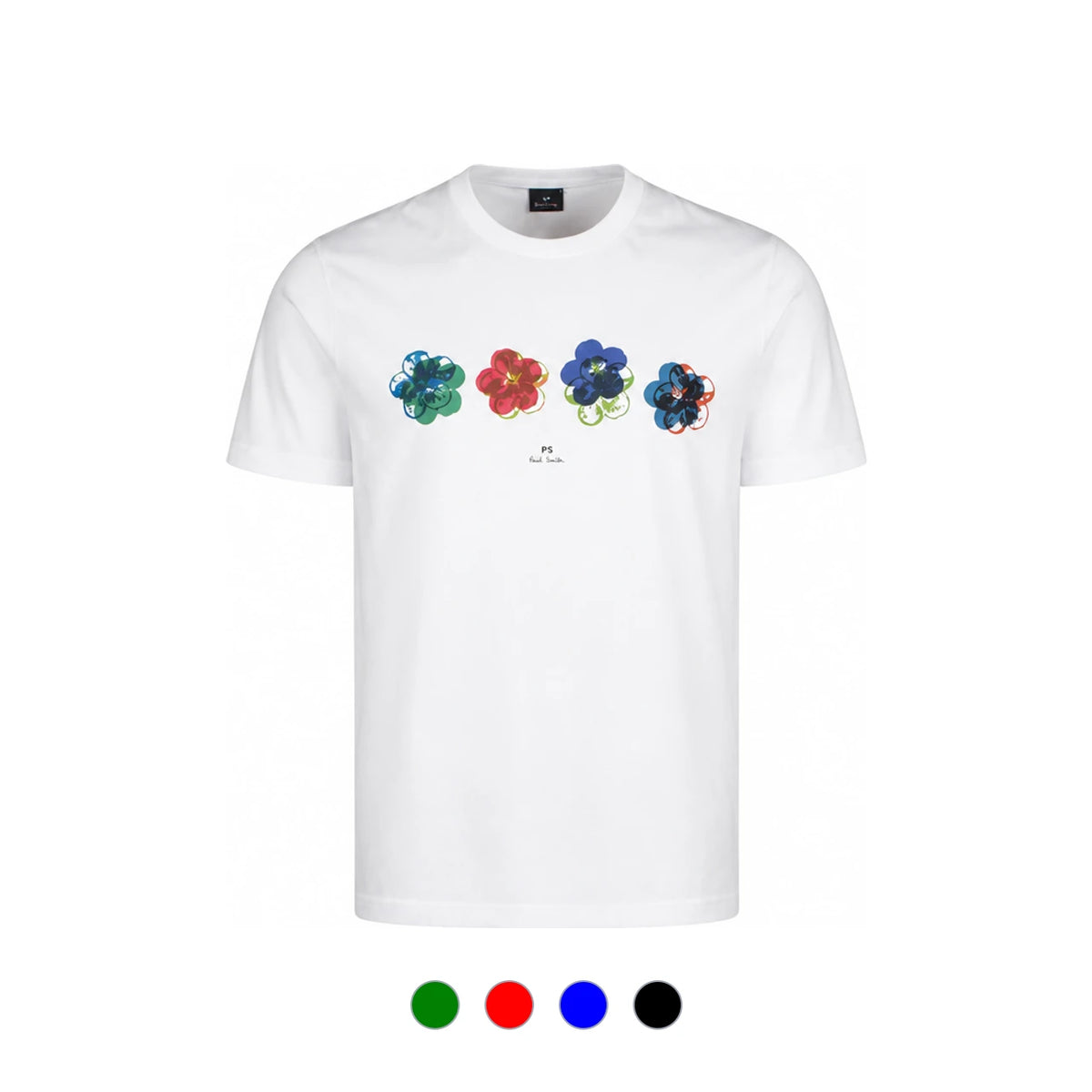 Paul Smith Floral Print Regular Fit T-Shirt White WP5851 01
