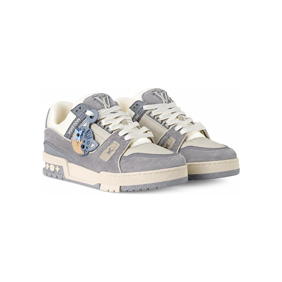 Louis Vuitton LV Trainer Sneakers Gray Low-Top Men’s 1AKKAJ