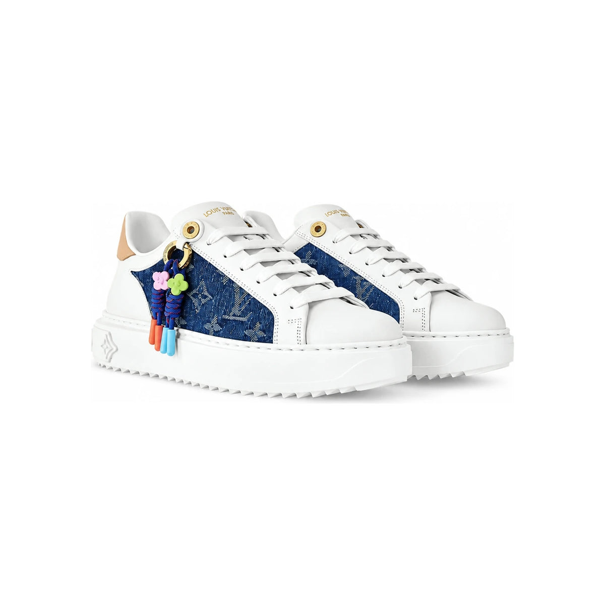Louis Vuitton Men's Blue Denim Low Top Sneakers 1AJP51